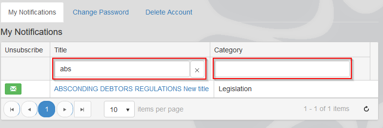 Legislation Database